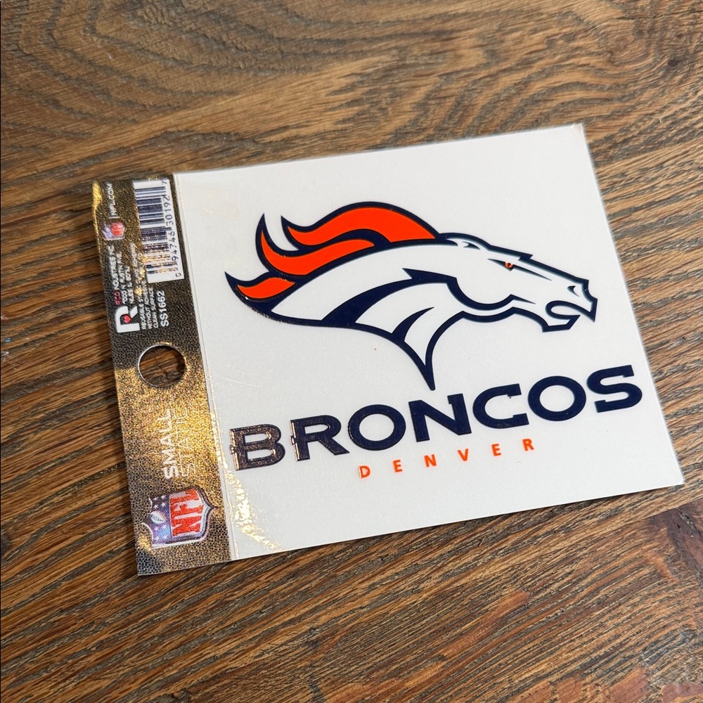 🏈 NFL Denver Broncos Logo Sticker in Orange, Navy, and White